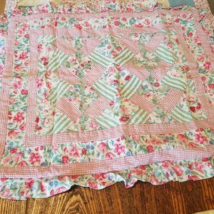 Pair Vintage Quilted Pillow Shams